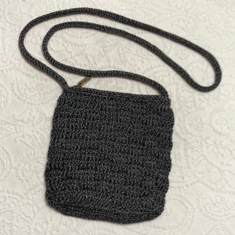 The Sak Black Crossbody Bag with Artisanal Texture